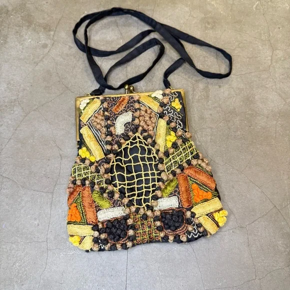 Vintage Textile Art Hand/Shoulder Bag - Picture 1 of 5